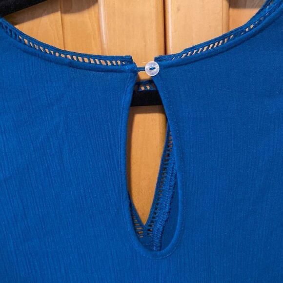 Teal boho lace top 3/4 length bell sleeves size xl - Picture 4 of 6